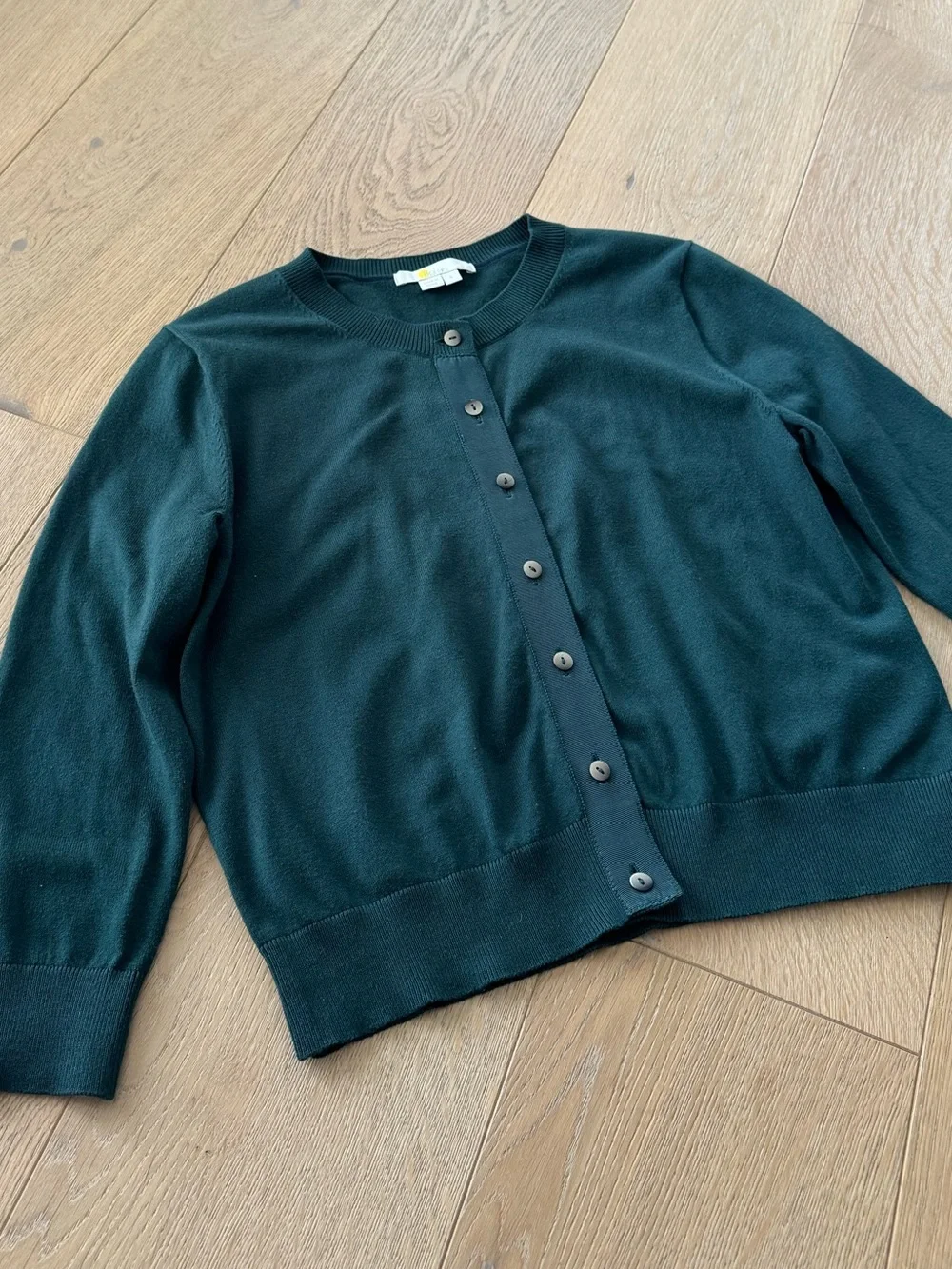 Boden Amelia Crop Cardigan Dark Green Size Small - Picture 7 of 11